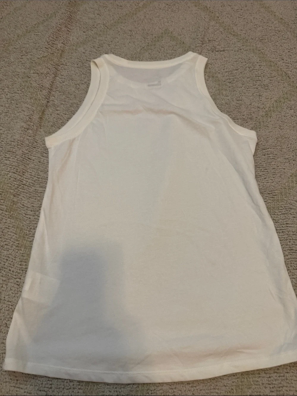Nike Dri-FIT Just Do It Tank Top White Sleeveless Athletic Shirt Sz small